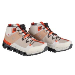 On Running Men's Cream and Orange Athletic Shoes